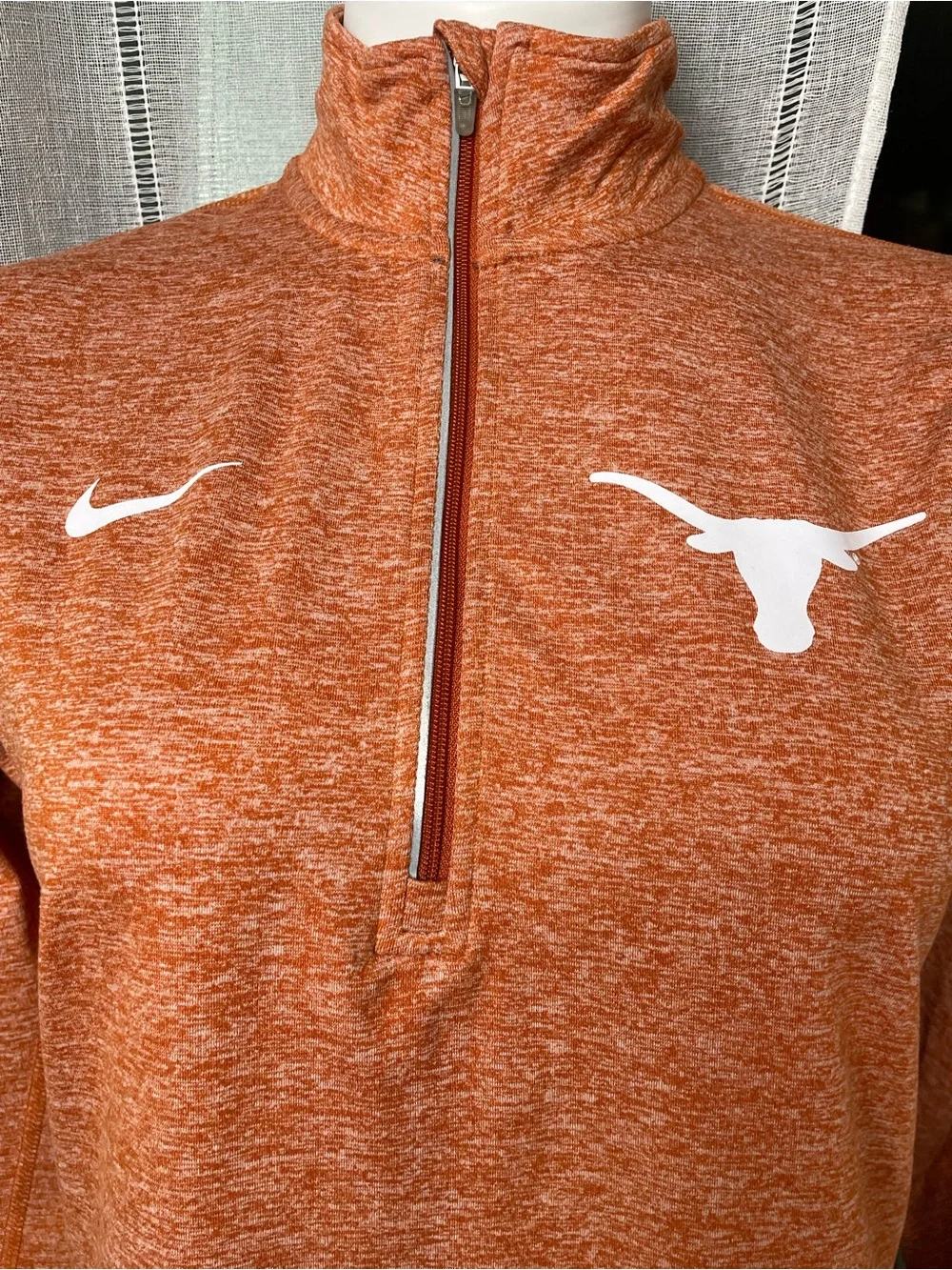 Nike Texas Longhorns Orange Long-Sleeve Quarter-Zip Dress